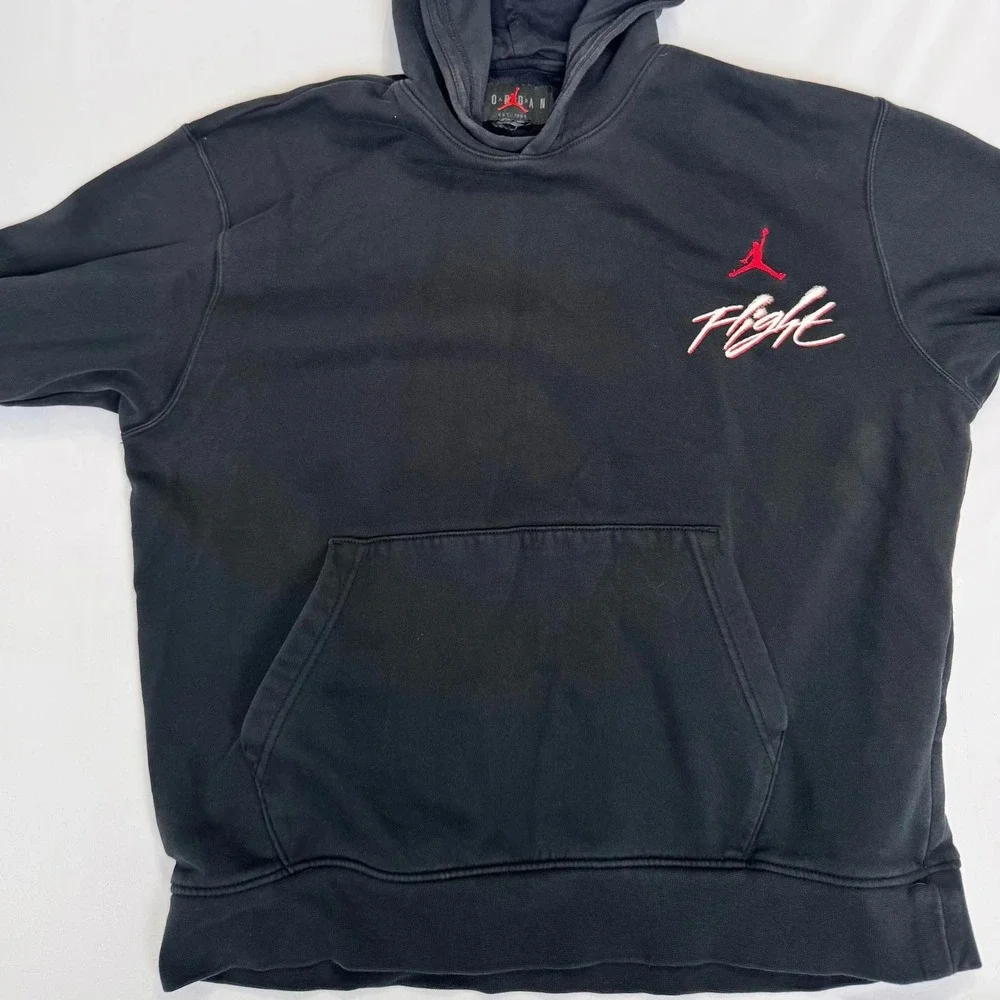 Jordan Hoodie Men's Large‎ Flight Black Jumpman Logo